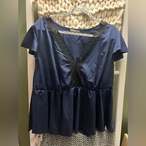 Navy Blue Blouse